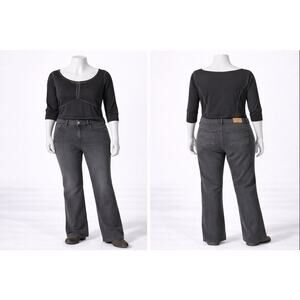 Levi’s Signature High-Rise Kick Boot Jeans Gray Stretch Women’s Size 16 W33